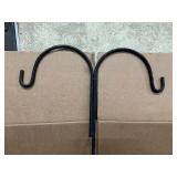 Double Arm Shepherds Hook with Two Plant Holders