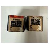 17 HMR Federal Hollow Point Ammunition.  Two boxes 50 per Box