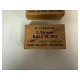 5.56 MM Israel Ammunition.  3 Boxes. 30 Per Box.