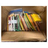 Two Boxes of Art Supplies - Paints, Colored Pencils, Calligraphy Pens and Ink, Painter