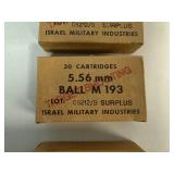 5.56 MM Israel Ammunition.  3 Boxes. 30 Per Box.