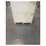 2 Large Wooden Storage Boxes with Locking Feature.  31"W x 41 3/4"D x 38 1/2"H and 31"W x 41 3/4"D x 37 1/2"H