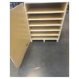 2 Large Wooden Storage Boxes with Locking Feature.  31"W x 41 3/4"D x 38 1/2"H and 31"W x 41 3/4"D x 37 1/2"H