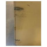 2 Large Wooden Storage Boxes with Locking Feature.  31"W x 41 3/4"D x 38 1/2"H and 31"W x 41 3/4"D x 37 1/2"H