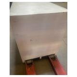 2 Large Wooden Storage Boxes with Locking Feature.  31"W x 41 3/4"D x 38 1/2"H and 31"W x 41 3/4"D x 37 1/2"H