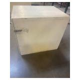 2 Large Wooden Storage Boxes with Locking Feature.  31"W x 41 3/4"D x 38 1/2"H and 31"W x 41 3/4"D x 37 1/2"H