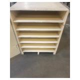 2 Large Wooden Storage Boxes with Locking Feature.  31"W x 41 3/4"D x 38 1/2"H and 31"W x 41 3/4"D x 37 1/2"H