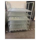 Two Aluminum Carts 42.5 W x 48.5 D x 61"H