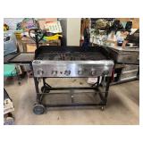 Aussie 6 Burner Gas Grill with Customized Stainless Steel Cover and Three Serving/Prep Pieces