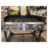Aussie 6 Burner Gas Grill with Customized Stainless Steel Cover and Three Serving/Prep Pieces