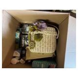 Large Lot of Personal Care, Decor, Books-Fifty Shades of Gray Book Set, Soap, Face Oil, Scented Room Sprays, Hand Sanitizer, Face Shields, New Leather Gloves, Glass Golf Bookends and More