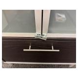 Storage Unit with Lockable Upper Section and Lower File Cabinet and Bookshelf