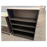 Storage Unit with Lockable Upper Section and Lower File Cabinet and Bookshelf