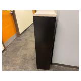 Storage Unit with Lockable Upper Section and Lower File Cabinet and Bookshelf