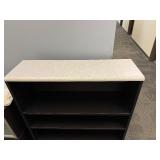 Storage Unit with Lockable Upper Section and Lower File Cabinet and Bookshelf