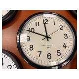 Five Battery Operated Clocks (Two are 12" Diameter, Two are 14" Diameter, One is 14.5" Diameter)