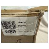 Rectangular White Ceramic Sink (16.5" x 12" )In Original Box, Appears Unused.