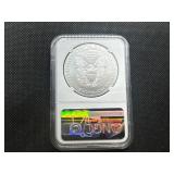 2020 1 Oz. Silver American Eagle NGC MS70 Perfect Graded Coin!!