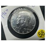 1964  90% Silver BU Kennedy Half Dollar --  Great Mint Luster!