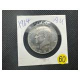 1964 90% Silver BU Kennedy Half Dollar --  Great Mint Luster!