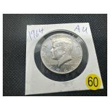 1964 90% Silver BU Kennedy Half Dollar --  Great Mint Luster!