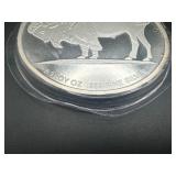 2015 Five Ounce .999 Silver Buffalo Round