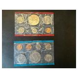 1974 and 1976 Bicentennial US Mint Sets in Original Mint Packages:  25 Total Uncirculated Coins