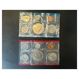 1974 and 1976 Bicentennial US Mint Sets in Original Mint Packages:  25 Total Uncirculated Coins