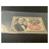 Rare 1874 Twenty Five Cent Fractional Currency in Good Condition