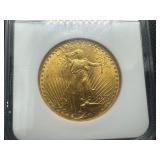 1925 St. Gaudens $20.00 Double Eagle Coin NGC MS64 - NGC Price Guide is $3725