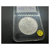 1881 Morgan Silver Dollar Marked BU When Purchased