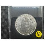 1885 Morgan Silver Dollar Marked BU When Purchased