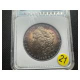 1886 Morgan Silver Dollar NMC MS65+ Great Purple Toning!!