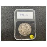 Key Date 1891-CC Morgan Silver Dollar