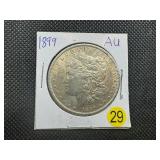 1889 Morgan Silver Dollar Marked AU When Purchased