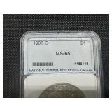 1902-O Morgan Silver Dollar NMC MS65