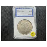 1922 Peace Silver Dollar IGS AU55