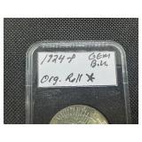 1924 Peace Dollar Marked Gem BU From Original Roll When Purchased