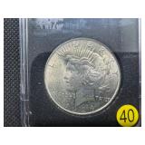 1924 Peace Dollar Marked Gem BU From Original Roll When Purchased