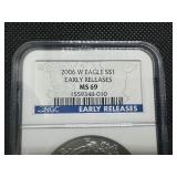 2006-W Early Releases 1 Oz. Silver American Eagle NGC MS69