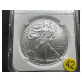 2014 1 Oz. Silver American Eagle NGC MS69
