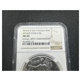 2016-S  30th Anniv. 1 Oz. Silver American Eagle NGC MS69