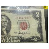 1953 Series A Red Seal $2 Bill