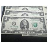 10 Sequential $2 Bills