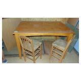 High top Table with 2 Chairs, 36 x 52 x 42
