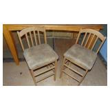 High top Table with 2 Chairs, 36 x 52 x 42