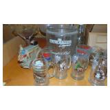 Selection of Beer Glasses and Bar Items