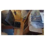 Vintage Radio Cabinet Asis, HP Printer, RCA and GE TV