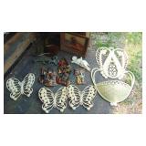 Vintage Wall Hangings, Including Brass Duck Hanging