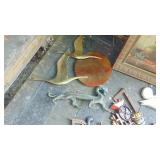 Vintage Wall Hangings, Including Brass Duck Hanging